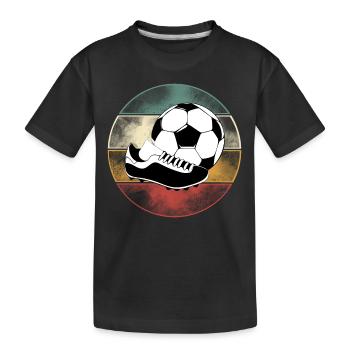 Fußball Fußballer - Kinder Premium Bio T-Shirt - Schwarz - Vorne