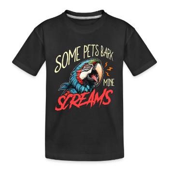 Ara oiseau certains animaux de compagnie écorce ornithologie ara amant - T-shirt bio Premium Enfant - noir - Devant