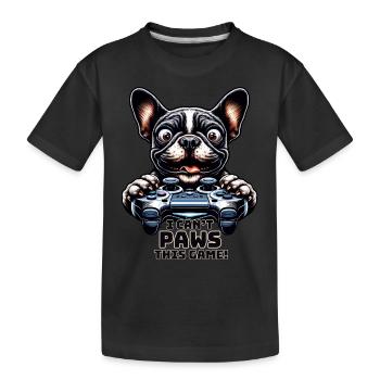 Hundespieler, Honden-Spielfreak Französische Bulldogge - Kinder Premium Bio T-Shirt - Schwarz - Vorne