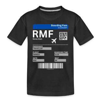 Marsa Alam Ägypten Flugticket Urlaub Idee - Kinder Premium Bio T-Shirt - Schwarz - Vorne