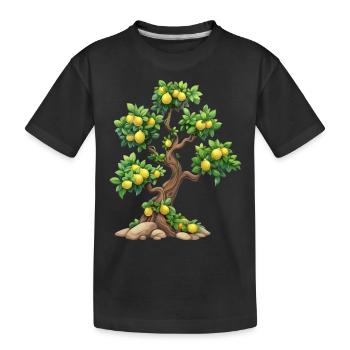 Lemon Tree, Natural Idyll, Refreshment - Kids' Premium Organic T-Shirt - black - Front