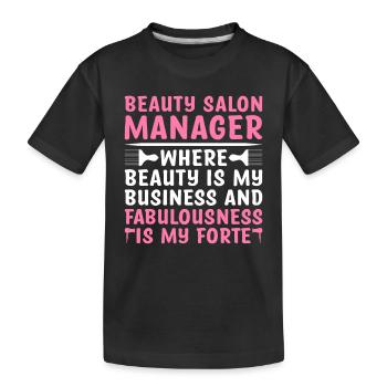 Gestionnaire de SPA Emploi Bien-être Drôle Gestion de SPA Sayi - T-shirt bio Premium Enfant - noir - Devant