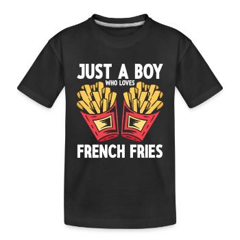 Restauration rapide Frites - T-shirt bio Premium Enfant - noir - Devant