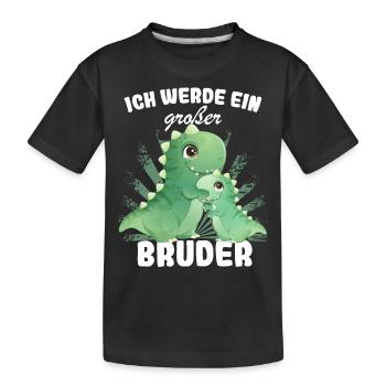 Annoncer la progéniture | Je serai un grand frère en 2025 - T-shirt bio Premium Enfant - noir - Devant