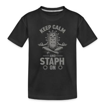 Microbiologiste Microbiologie Laboratoire Biologie des staphylocoques - T-shirt bio Premium Enfant - noir - Devant