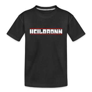 Heilbronn - Kinder Premium Bio T-Shirt - Schwarz - Vorne