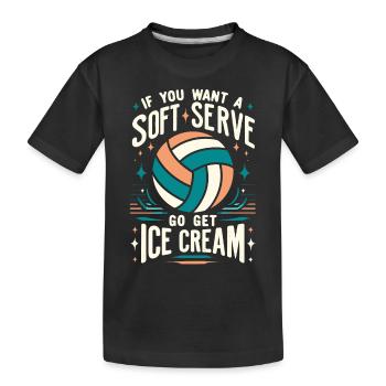volleyball, volleyball players funny, volleyball players - Kids' Premium Organic T-Shirt - black - Front