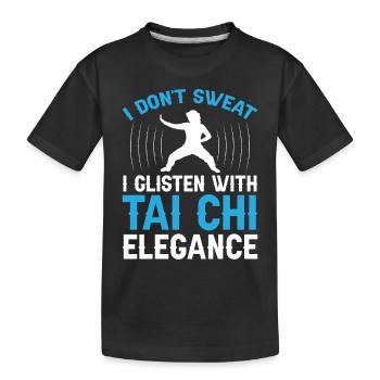 Tai Chi-kunst Für Opa-männer, Kampfkunst Tai Chi - Kinder Premium Bio T-Shirt - Schwarz - Vorne