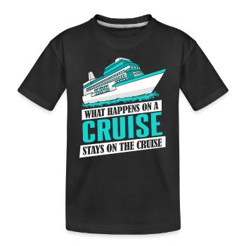 Que se passe-t-il en croisière Séjours en croisière Croisière - T-shirt bio Premium Enfant - noir - Devant