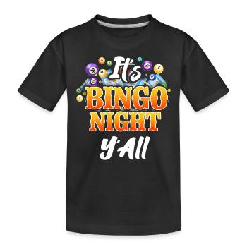 Joueur de bingo C’est soirée bingo - T-shirt bio Premium Enfant - noir - Devant