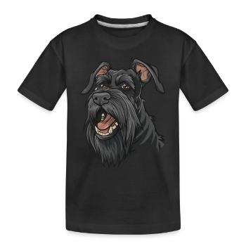 Schnauzer géant | Schnauzer géant | Caricature - T-shirt bio Premium Enfant - noir - Devant