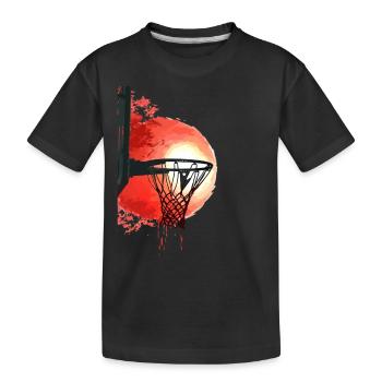 Streetball Sunset Dynamics - Kids' Premium Organic T-Shirt - black - Front