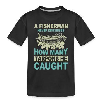 Tarpon Fishing Fishing Fisherman Anglers - Kinder Premium Bio T-Shirt - Schwarz - Vorne