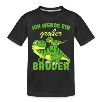 Annonce de la prochaine génération | Je vais être un grand frère en 2025 - T-shirt bio Premium Enfant - noir - Devant