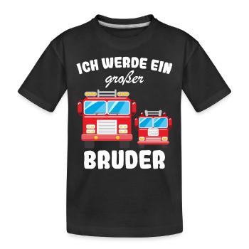 Annonce de la prochaine génération | Je vais être un grand frère en 2025 - T-shirt bio Premium Enfant - noir - Devant