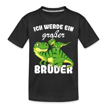 Annonce de la prochaine génération | Je vais être un grand frère en 2025 - T-shirt bio Premium Enfant - noir - Devant
