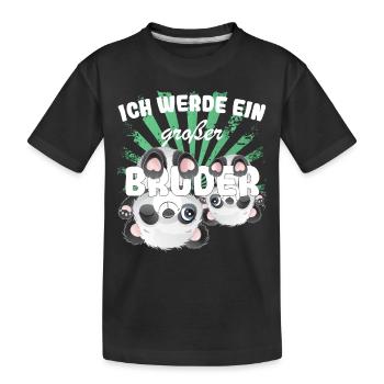 Annonce de la prochaine génération | Je vais être un grand frère en 2025 - T-shirt bio Premium Enfant - noir - Devant