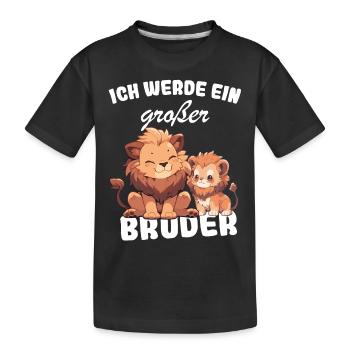 Annonce de la prochaine génération | Je vais être un grand frère en 2025 - T-shirt bio Premium Enfant - noir - Devant