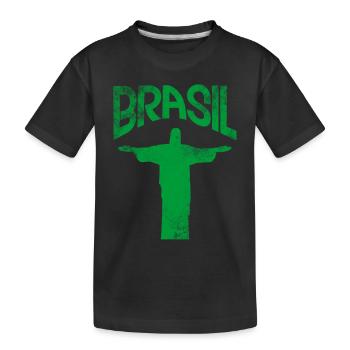Brazil Rio de Janeiro Christ Statue - Kids' Premium Organic T-Shirt - black - Front