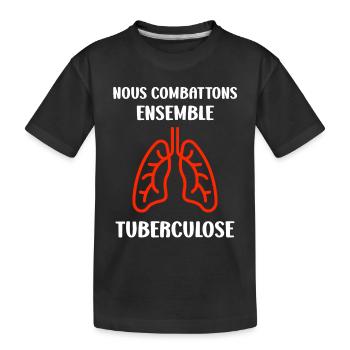 Sensibilisation à la tuberculose - T-shirt bio Premium Enfant - noir - Devant