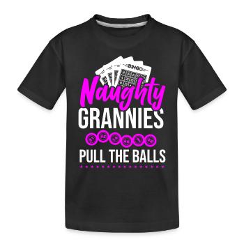 Bingo Player Grandma Naughty - Kinder Premium Bio T-Shirt - Schwarz - Vorne