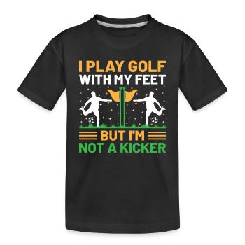 Footgolf Joueur Foot Golf Jouer Footgolfers Foot - T-shirt bio Premium Enfant - noir - Devant