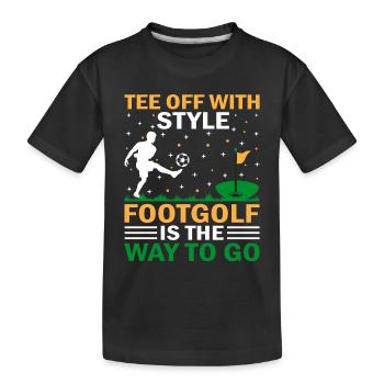 Footgolf Joueur Foot Golf Jouer Footgolfers Foot - T-shirt bio Premium Enfant - noir - Devant
