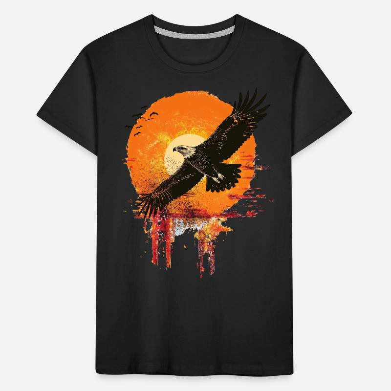 Flying eagle in sunset Kids' Premium Organic T-Shirt