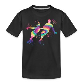 Patinage artistique Patinage sur glace Patinage artistique - T-shirt bio Premium Enfant - noir - Devant