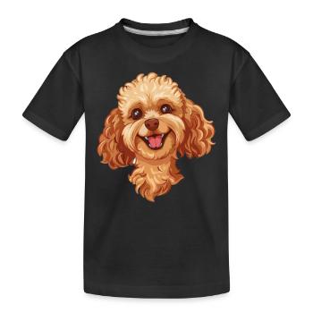 Caniche jouet | Caniche jouet | Illustration de dessin animé - T-shirt bio Premium Enfant - noir - Devant