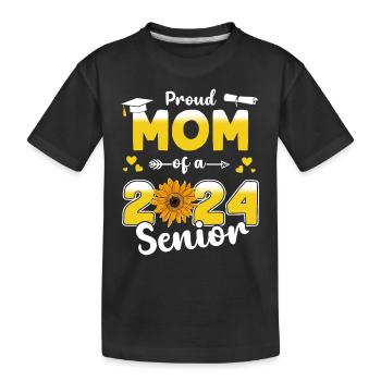Fière maman d’une promotion 2024 de dernière année - T-shirt bio Premium Enfant - noir - Devant