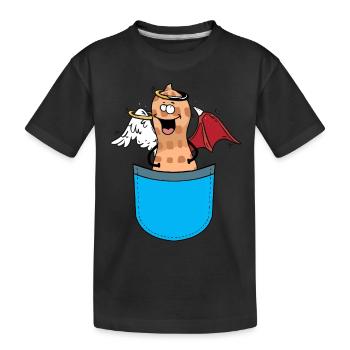 Sacs Peanut Angel Devil Guardian Angel - T-shirt bio Premium Enfant - noir - Devant