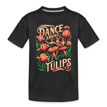 Tulipes Tulipe Blossom Oui, je parle de tulipes - T-shirt bio Premium Enfant - noir - Devant
