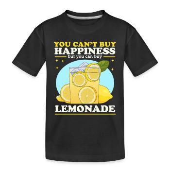 Douche de limonade | Cadeau de limonade au citron - T-shirt bio Premium Enfant - noir - Devant
