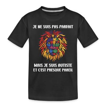 sensibilisation a l'autisme autiste - T-shirt bio Premium Enfant - noir - Devant