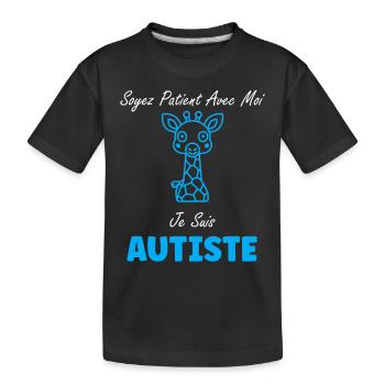 sensibilisation à l'autisme autiste - T-shirt bio Premium Enfant - noir - Devant