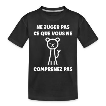 sensibilisation a l'autisme autiste - T-shirt bio Premium Enfant - noir - Devant