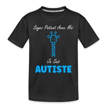 sensibilisation à l'autisme autiste - T-shirt bio Premium Enfant - noir - Devant
