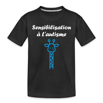 sensibilisation à l'autisme autiste - T-shirt bio Premium Enfant - noir - Devant