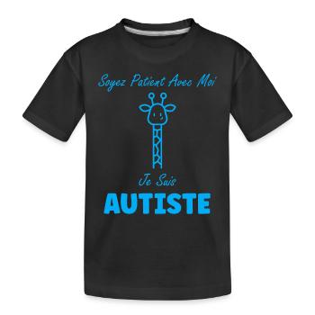 sensibilisation à l'autisme autiste - T-shirt bio Premium Enfant - noir - Devant