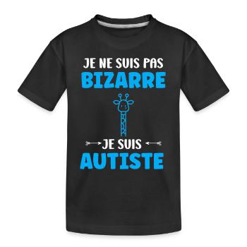 sensibilisation à l'autisme autiste - T-shirt bio Premium Enfant - noir - Devant