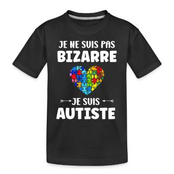 sensibilisation a l'autisme autiste - T-shirt bio Premium Enfant - noir - Devant
