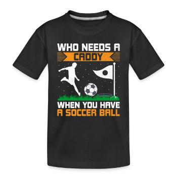 Joueur de footgolf Foot Golf Jouer Footgolfers Foot - T-shirt bio Premium Enfant - noir - Devant