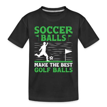 Joueur de footgolf Foot Golf Jouer Footgolfers Foot - T-shirt bio Premium Enfant - noir - Devant