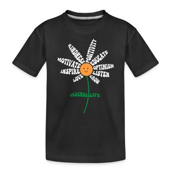 Lehrerleben - Lehre, Liebe, inspiriere Lehrer - Kinder Premium Bio T-Shirt - Schwarz - Vorne