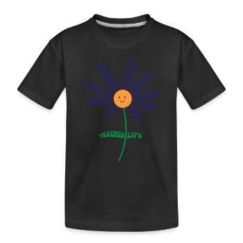 Teach Love Inspire Teachers Inspirational Teacher - Kids' Premium Organic T-Shirt - black - Front