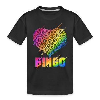Bingo Player Heart Bingo - Kinder Premium Bio T-Shirt - Schwarz - Vorne