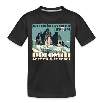 Dolomites de Tre Cime Lavaredo Dolomites des Trois Pics - T-shirt bio Premium Enfant - noir - Devant