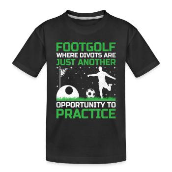 Joueur de footgolf Foot Golf Jouer Footgolfers Foot - T-shirt bio Premium Enfant - noir - Devant