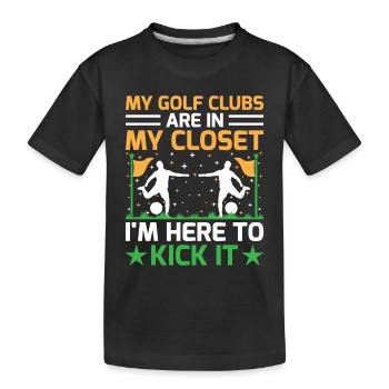 Footgolf Joueur Foot Golf Jouer Footgolfers Foot - T-shirt bio Premium Enfant - noir - Devant